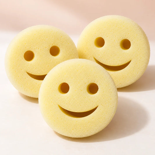 Smiley Dish Scrub Sponges — Pack of 3 — product view