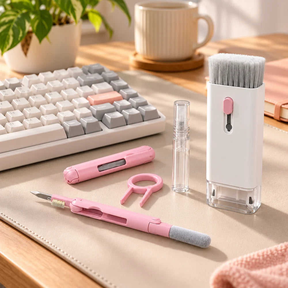 7-in-1 Manual Keyboard & Earbud Cleaning Kit — everyday home use