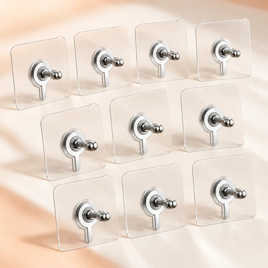 Adhesive Wall Mounting Screw Hooks — Pack of 10 — product view
