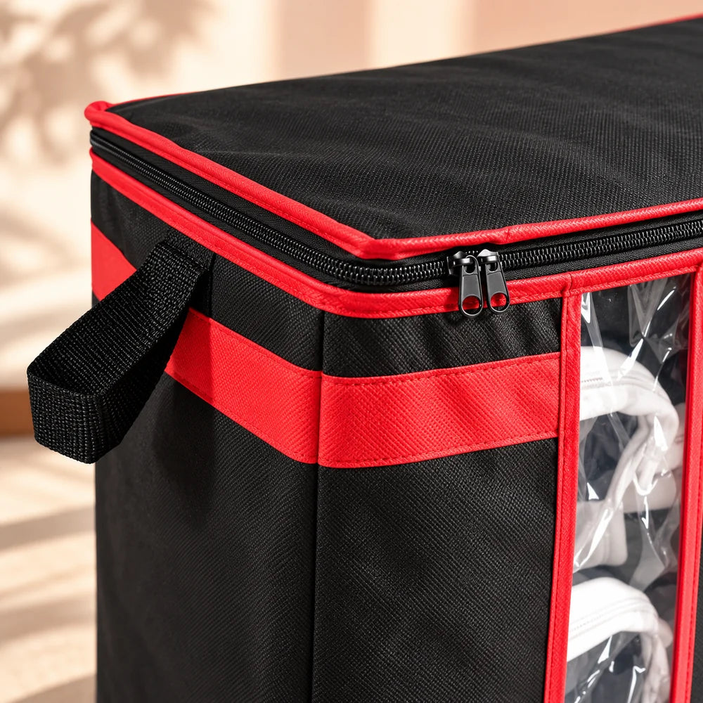 Clothes Storage Bag with Clear Window — material and construction detail