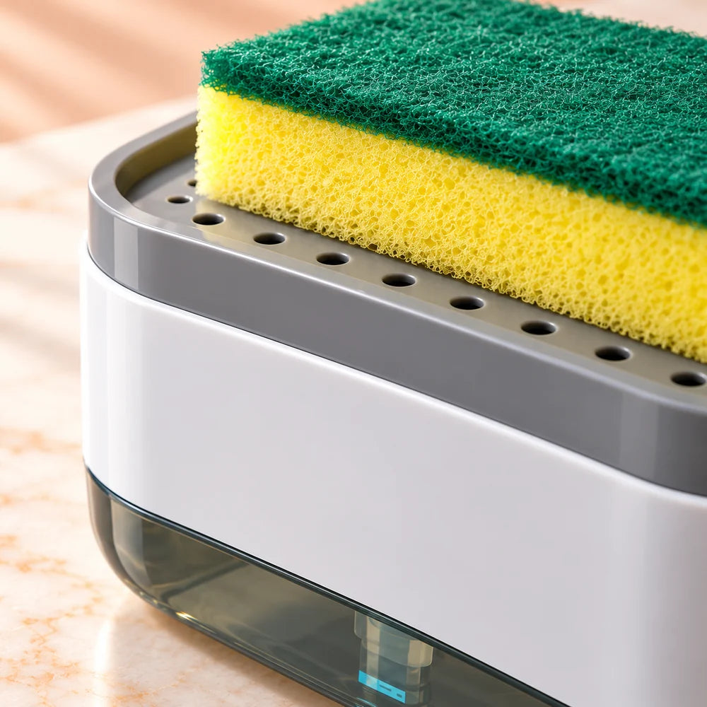 Dish Soap Pump & Sponge Caddy — material and construction detail