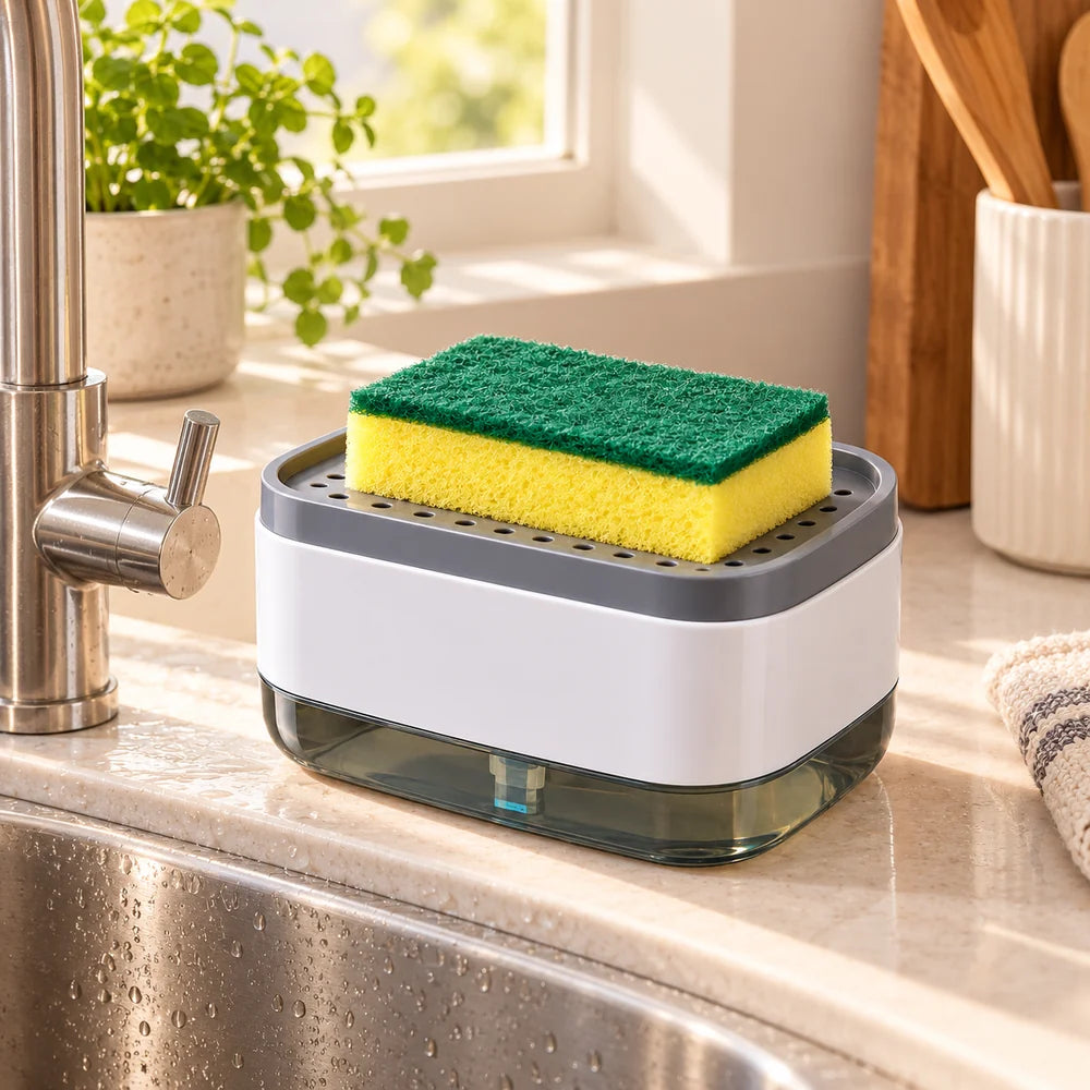 Dish Soap Pump & Sponge Caddy — everyday home use