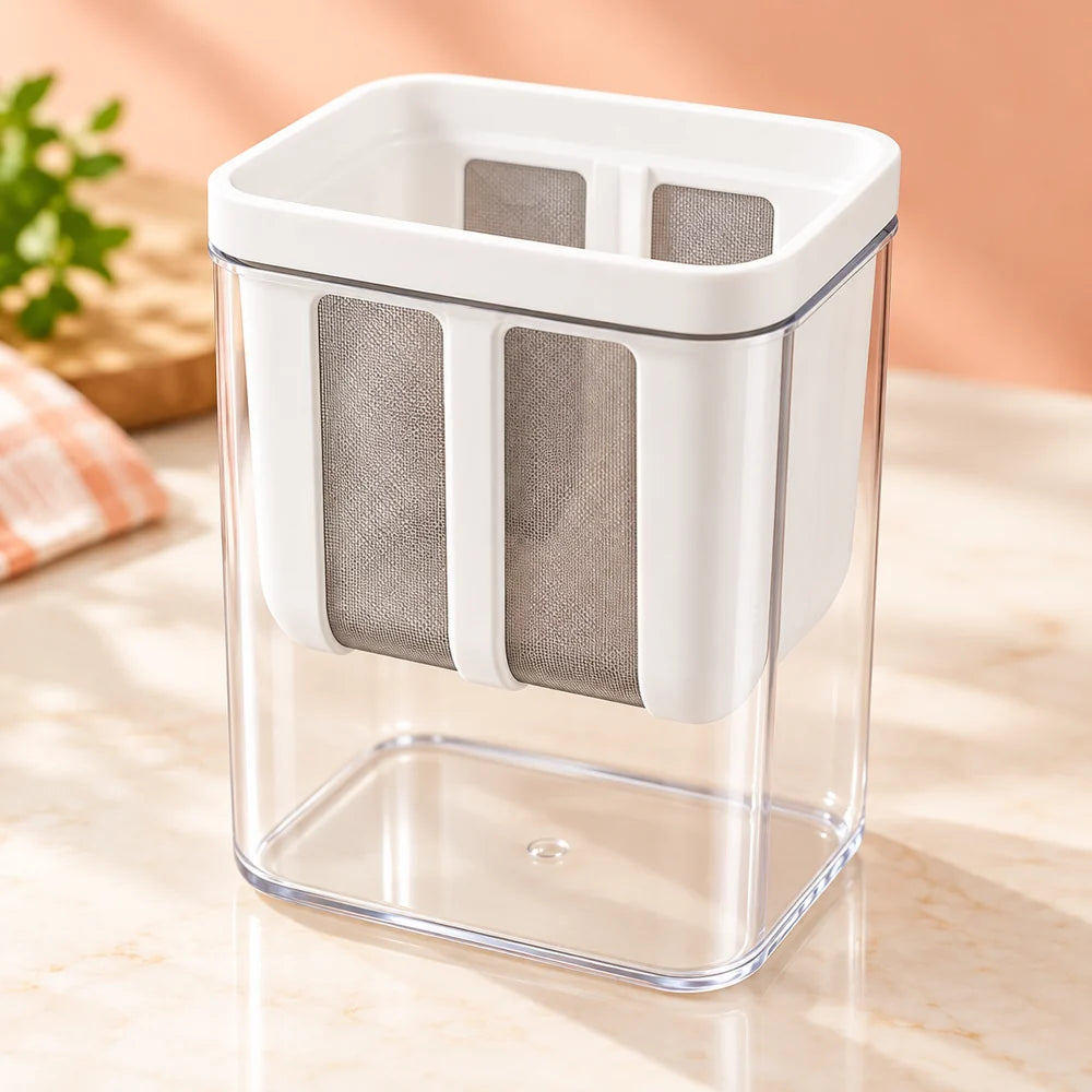 Fine-Mesh Yogurt Strainer Container — product view