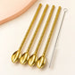 Gold-Tone Straw Spoons — Set of 4 — product view