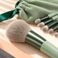 Makeup Brush Set with Pouch — 13 Pieces — material and construction detail