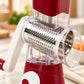 Manual Rotary Vegetable Grater — 3 Drums — material and construction detail