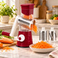Manual Rotary Vegetable Grater — 3 Drums — everyday home use