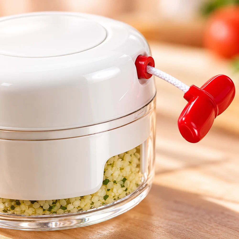 Pull-Cord Mini Vegetable Chopper — material and construction detail