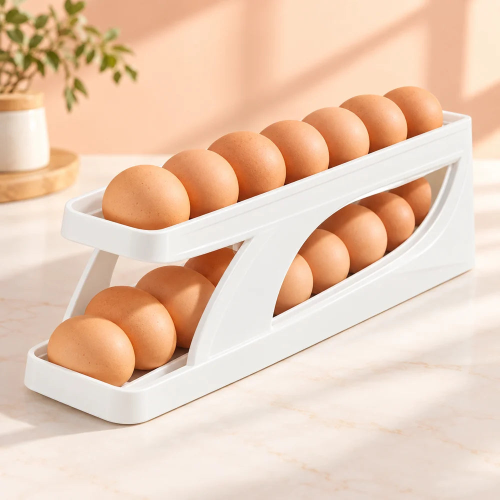 Rolling Egg Storage Rack — 15-Egg Design — product view