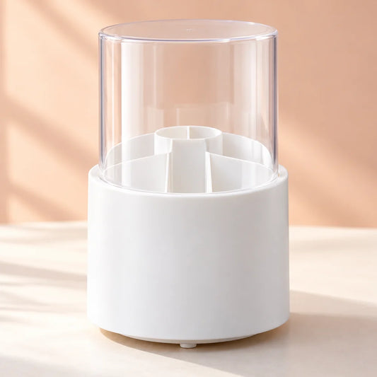 Rotating Makeup Brush Holder with Lid — product view