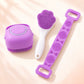 Silicone Bath Brush Set — 3 Pieces — product view