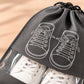 Travel Shoe Bags with Clear Window — Pack of 3 — material and construction detail
